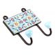 Turquoise And Yellow Floral Ceramic Tiles Hooks Online